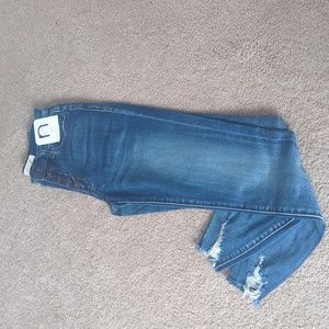 Nature Denim Raw Hem Skinny Jeans